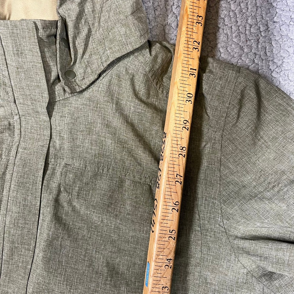 REI Womens Hooded Rain Parka Jacket Green Longline Trench Coat Size L RN37249 - Picture 8 of 12